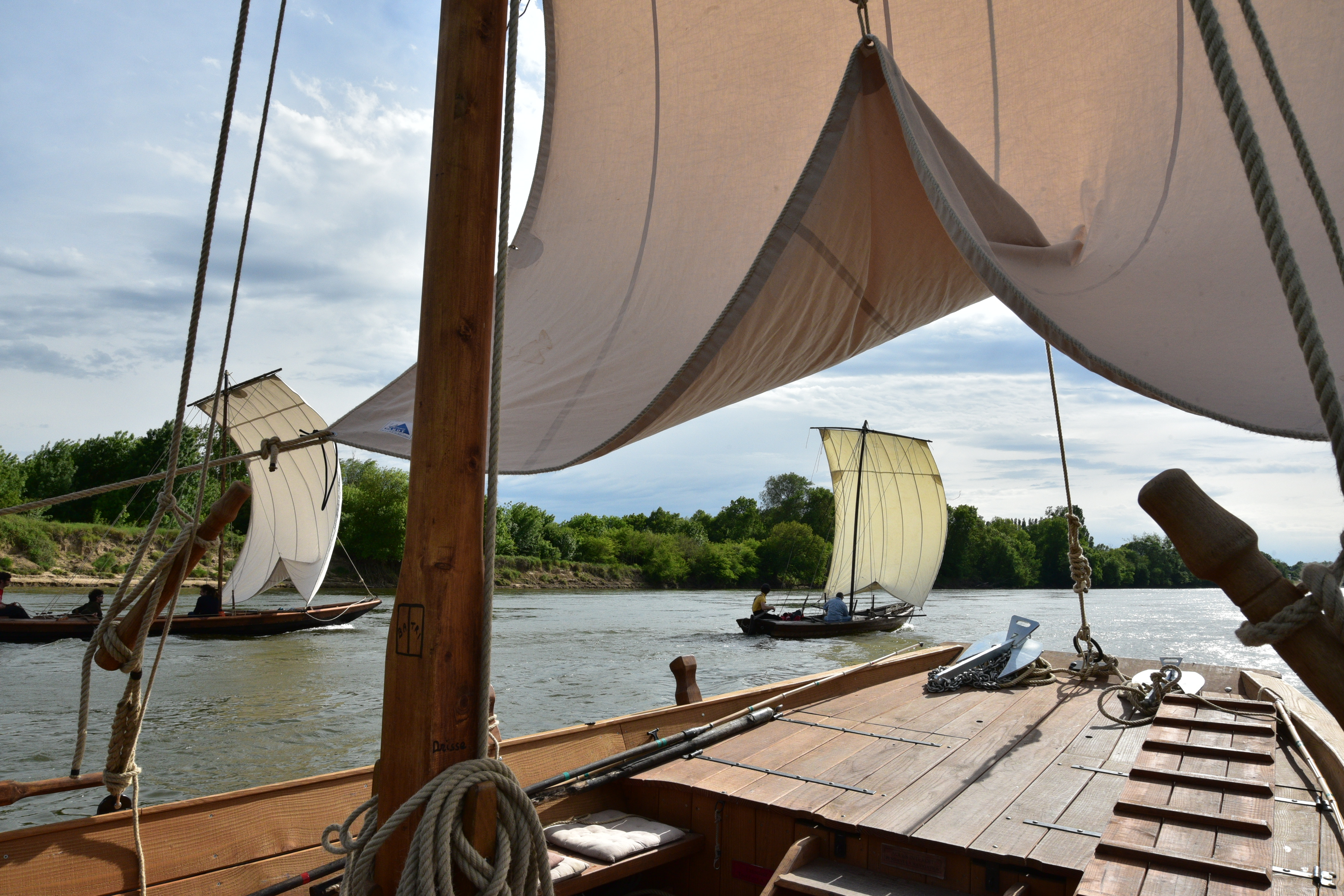 Toue sablières sur la Loire